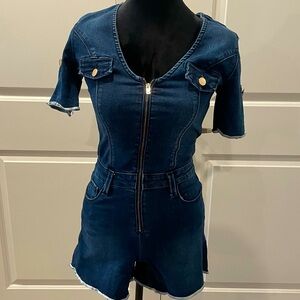 BEBE Denim Romper